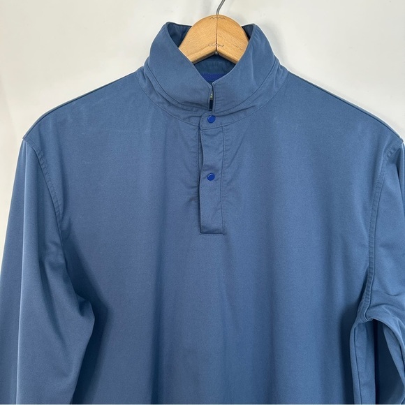 Peter Millar Polo Shirt Long Sleeve Mens XL Navy Performance Preppy Golf Polo - Picture 2 of 12